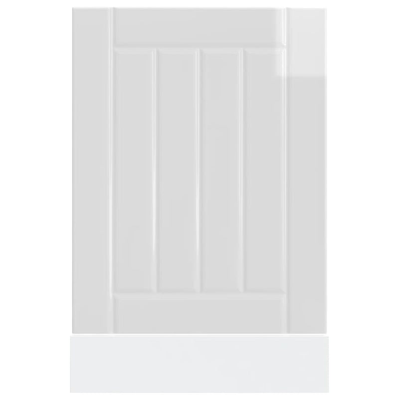 vidaXL mosogatógép panel Lucca magasfényű fehér színű műfa