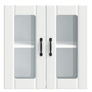 vidaXL Konyhai fali szekrény üvegajtóval Lucca fehér színű műfa