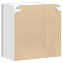 vidaXL Konyhai fali szekrény üvegajtóval Lucca fekete színű fűrészáru