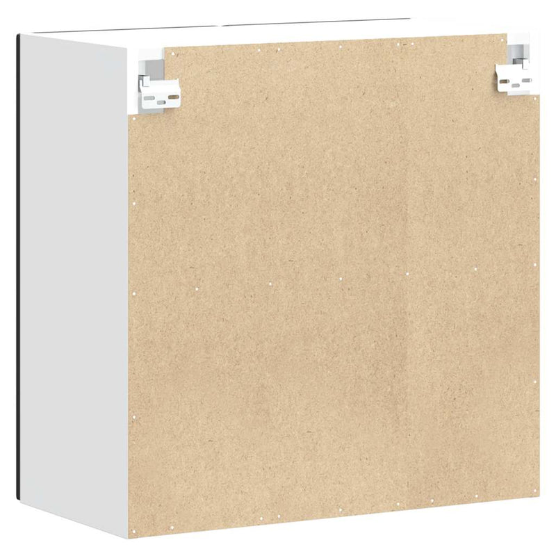 vidaXL Konyhai fali szekrény üvegajtóval Lucca fekete színű fűrészáru