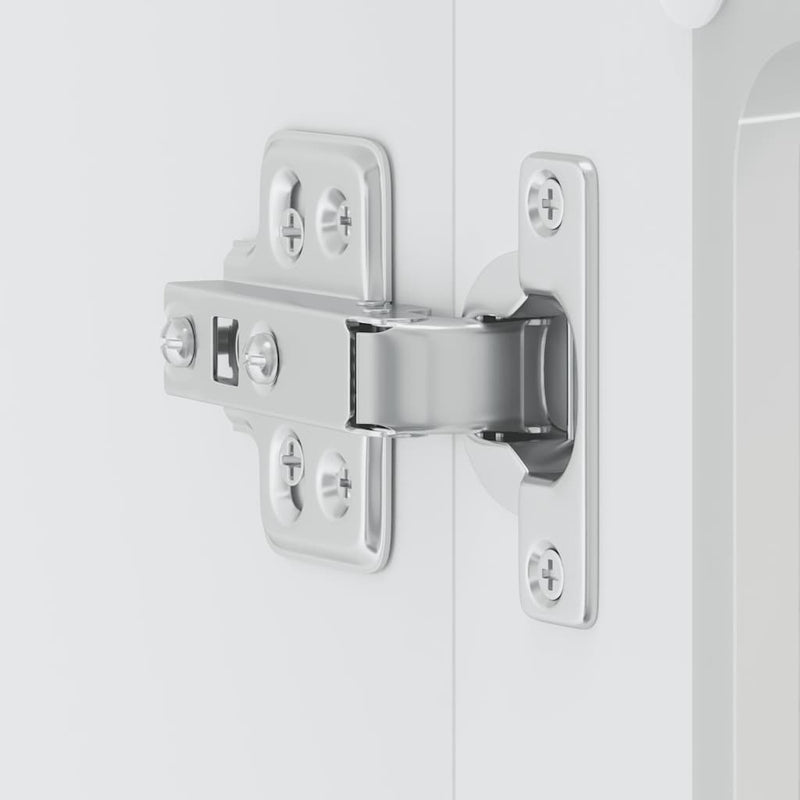 vidaXL Konyhai fali szekrény üvegajtóval Lucca magasfényű fehér színű