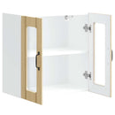 vidaXL konyhai fali szekrény üvegajtóval Lucca sonoma tölgy