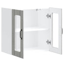 vidaXL Konyhai fali szekrény üvegajtóval Lucca beton szürke műfa