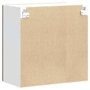 vidaXL Konyhai fali szekrény üvegajtóval Lucca barna tölgy színű műfa