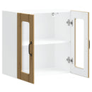 vidaXL konyhai fali szekrény üvegajtóval Lucca kézműves tölgy