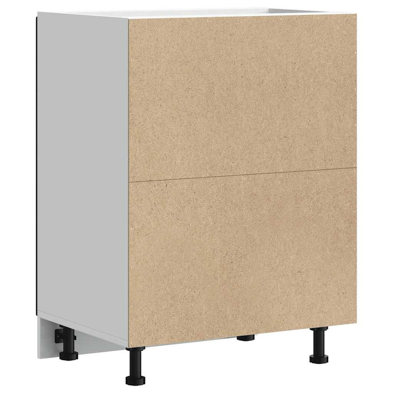 vidaXL Porto fekete szerelt fa konyhai alapszekrény