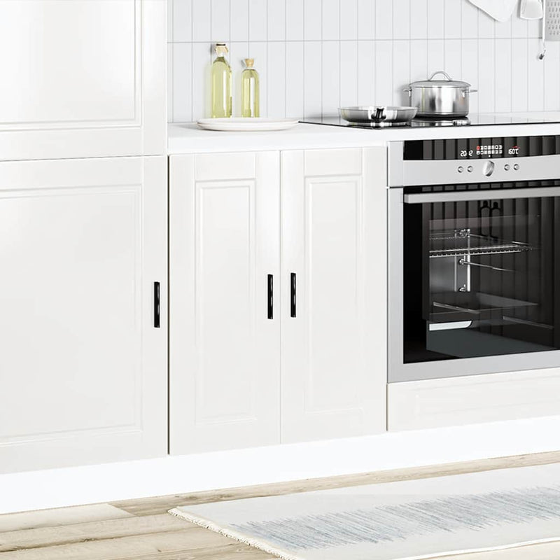 vidaXL Porto magasfényű fehér szerelt fa konyhai alapszekrény