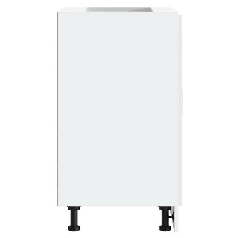 vidaXL Porto magasfényű fehér szerelt fa konyhai alapszekrény