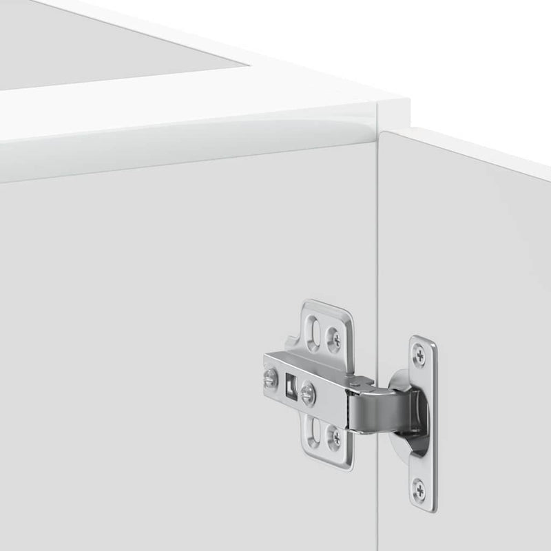 vidaXL Porto magasfényű fehér szerelt fa konyhai alapszekrény