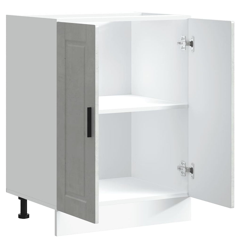 vidaXL Porto betonszürke szerelt fa konyhai alapszekrény