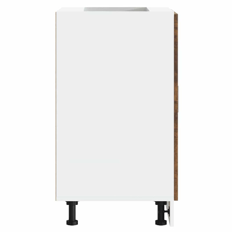 vidaXL Porto füstös tölgy színű szerelt fa konyhai alapszekrény