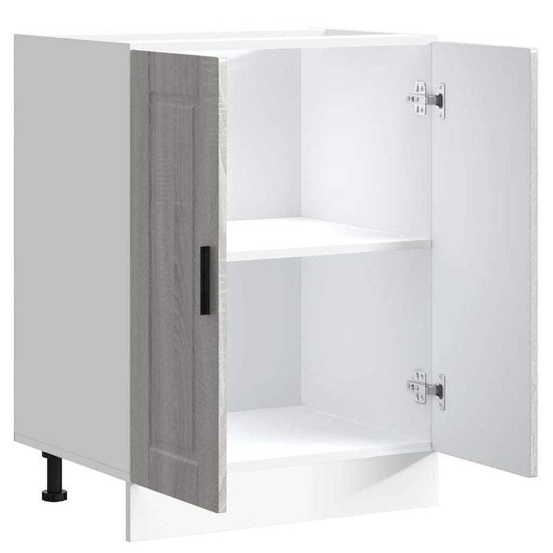 vidaXL Porto szürke sonoma színű szerelt fa konyhai alapszekrény