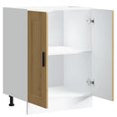 vidaXL Porto kézműves tölgy színű szerelt fa konyhai alapszekrény