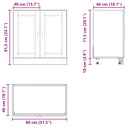 vidaXL mosdóaljzatos szekrény "Porto" Fehér 80x46x81,5 cm Műanyag fa