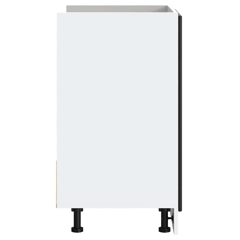 vidaXL mosdóaljzatos szekrény "Porto" Fekete 80x46x81,5 cm Műanyag fa