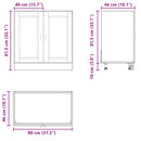 vidaXL mosdóaljzatos szekrény "Porto" Fekete 80x46x81,5 cm Műanyag fa
