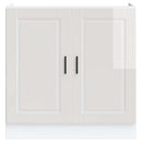 vidaXL mosdóaljzatos szekrény "Porto" Magasfényű fehér Műfa