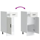 vidaXL Porto fehér szerelt fa konyhai alapszekrény