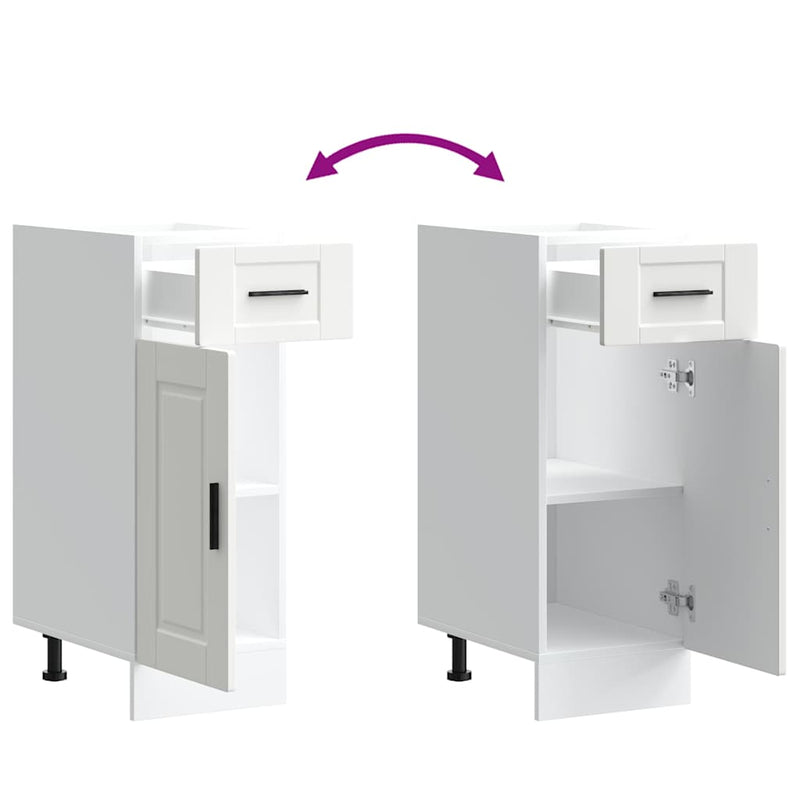 vidaXL Porto fehér szerelt fa konyhai alapszekrény