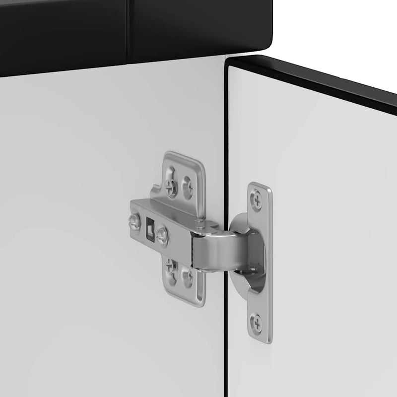 vidaXL Porto fekete szerelt fa konyhai alapszekrény