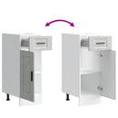 vidaXL Porto betonszürke szerelt fa konyhai alapszekrény