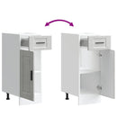 vidaXL Porto betonszürke szerelt fa konyhai alapszekrény