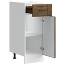 vidaXL Porto füstös tölgy színű szerelt fa konyhai alapszekrény