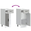 vidaXL Porto szürke sonoma színű szerelt fa konyhai alapszekrény