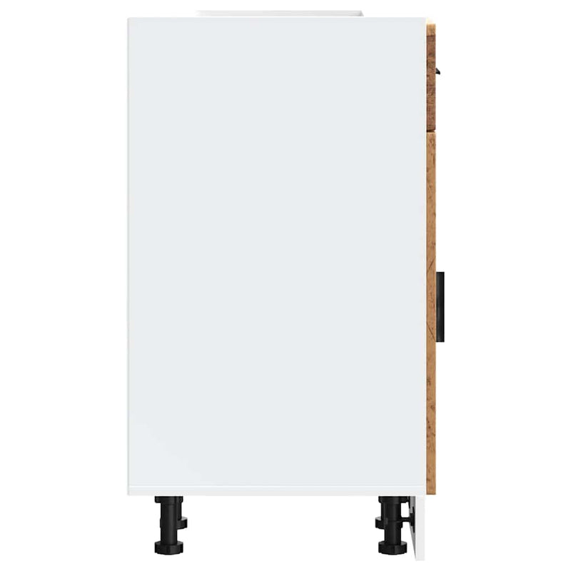 vidaXL Porto antik fa színű szerelt fa konyhai alapszekrény