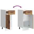 vidaXL Porto antik fa színű szerelt fa konyhai alapszekrény