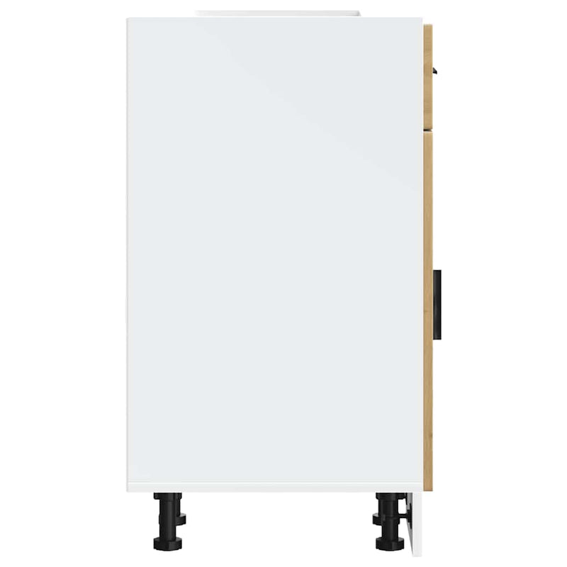 vidaXL Porto kézműves tölgy színű szerelt fa konyhai alapszekrény