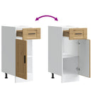 vidaXL Porto kézműves tölgy színű szerelt fa konyhai alapszekrény