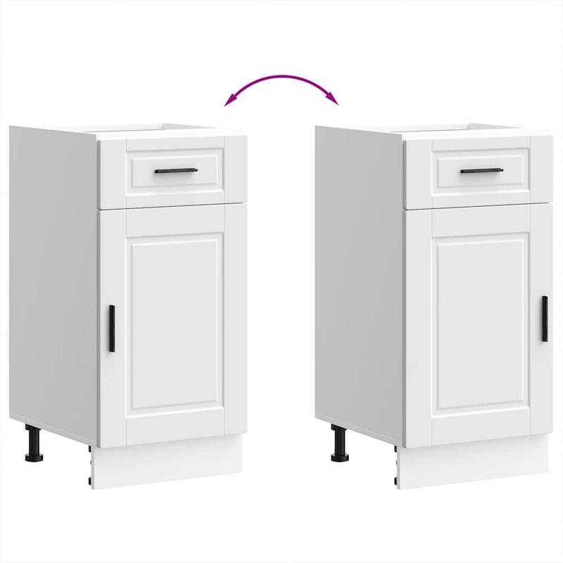 vidaXL Porto fehér szerelt fa konyhai alapszekrény