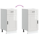 vidaXL Porto magasfényű fehér szerelt fa konyhai alapszekrény