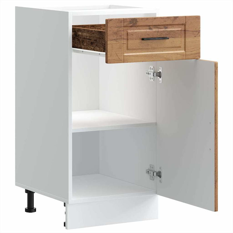 vidaXL Porto antik fa színű szerelt fa konyhai alapszekrény