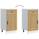 vidaXL Porto kézműves tölgy színű szerelt fa konyhai alapszekrény