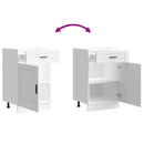 vidaXL Porto fehér szerelt fa konyhai alapszekrény