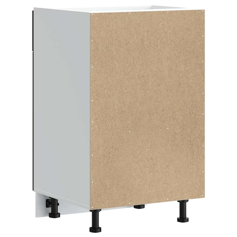 vidaXL Porto fekete szerelt fa konyhai alapszekrény