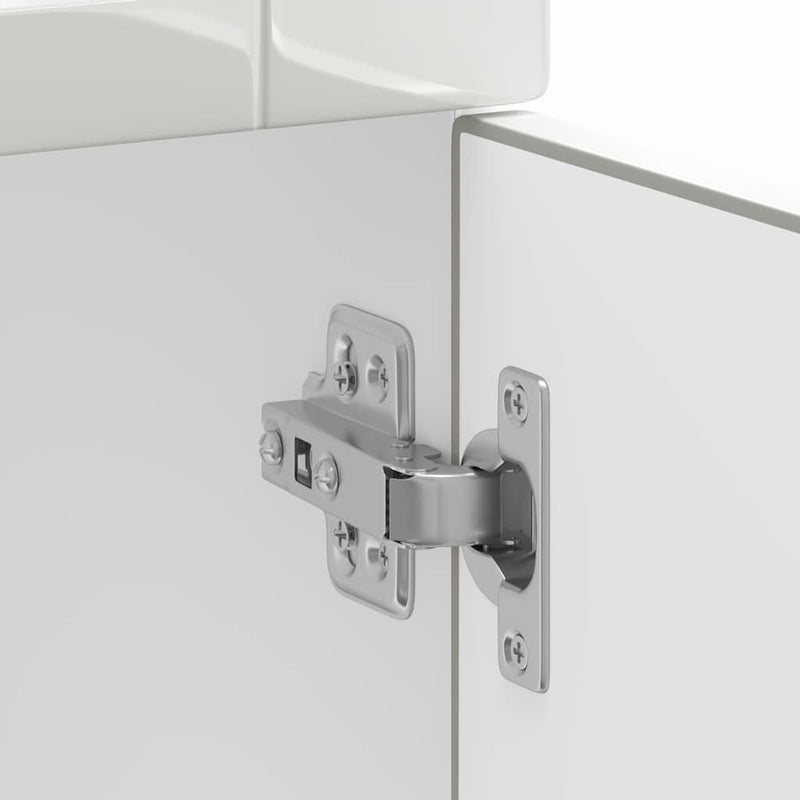 vidaXL Porto magasfényű fehér szerelt fa konyhai alapszekrény