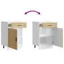 vidaXL Porto sonoma tölgy színű szerelt fa konyhai alapszekrény