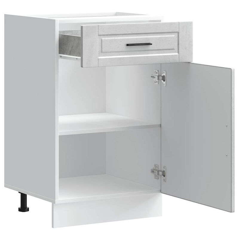 vidaXL Porto betonszürke szerelt fa konyhai alapszekrény