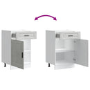 vidaXL Porto betonszürke szerelt fa konyhai alapszekrény