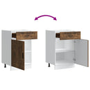 vidaXL Porto füstös tölgy színű szerelt fa konyhai alapszekrény