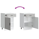 vidaXL Porto szürke sonoma színű szerelt fa konyhai alapszekrény