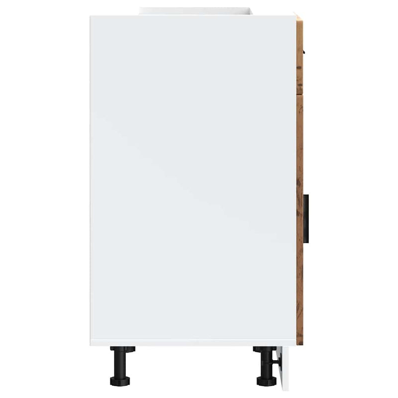 vidaXL Porto antik fa színű szerelt fa konyhai alapszekrény