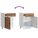 vidaXL Porto antik fa színű szerelt fa konyhai alapszekrény