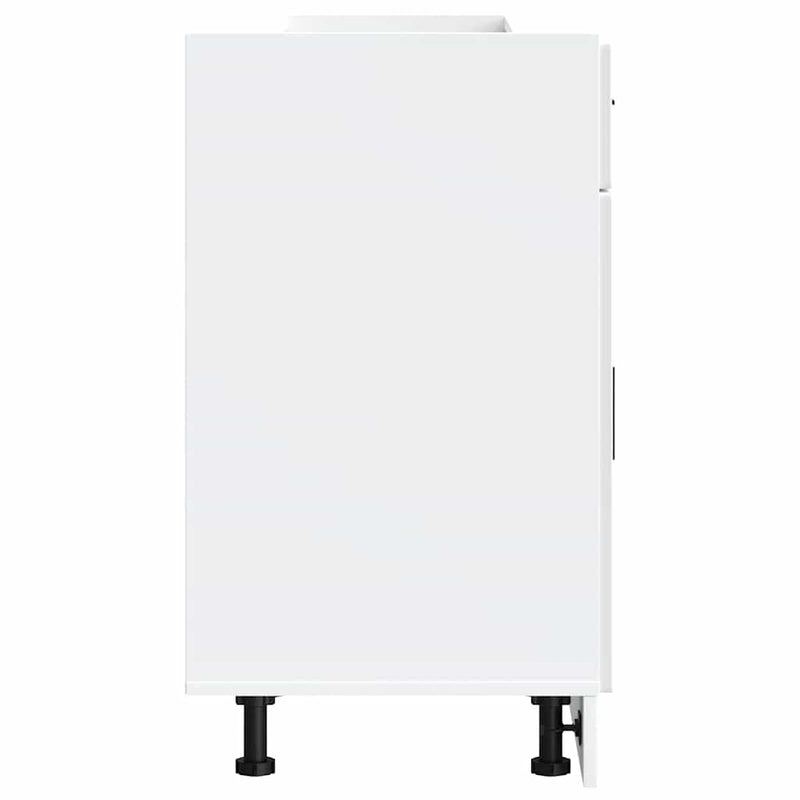 vidaXL Porto magasfényű fehér szerelt fa konyhai alapszekrény