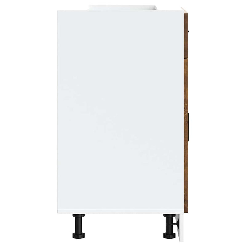 vidaXL Porto füstös tölgy színű szerelt fa konyhai alapszekrény