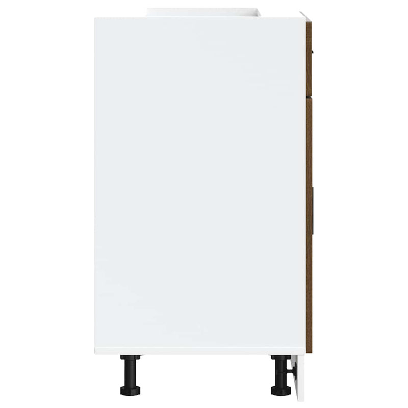 vidaXL Porto barna tölgy színű szerelt fa konyhai alapszekrény