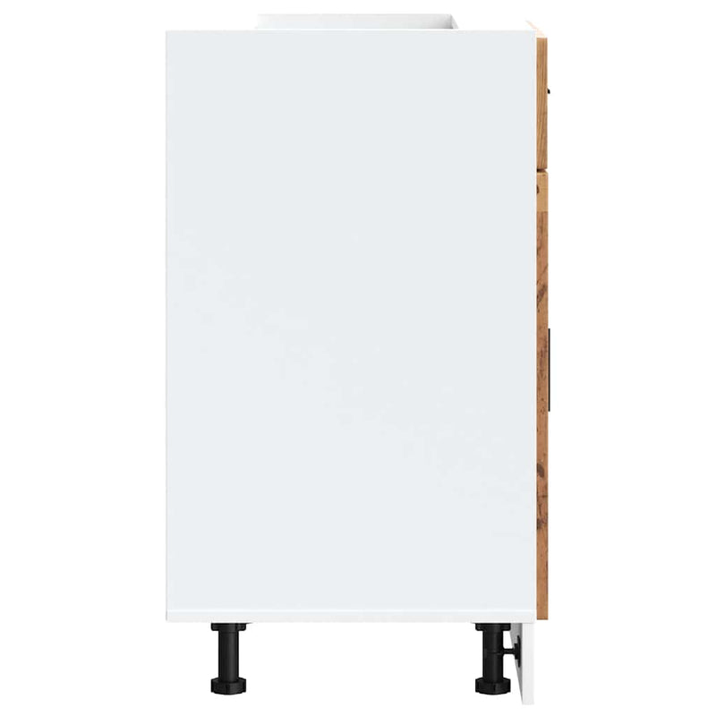 vidaXL Porto antik fa színű szerelt fa konyhai alapszekrény